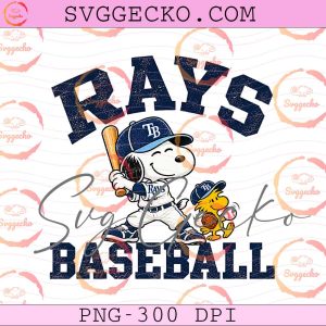 Snoopy Tampa Bay Rays Baseball PNG - Snoopy And Woodstock Baseball Player PNG Cut File